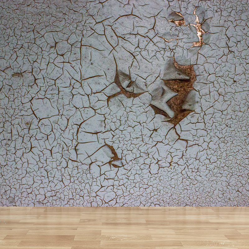 Rusty Metal Industrial Style Mural Wallpaper Stain Resistant Wall Art for Living Room