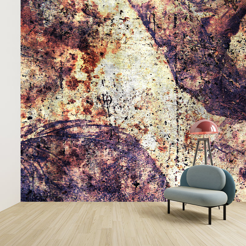 Industrial Style Metal Wall Mural Stain Resistant Wall Art for Living Room