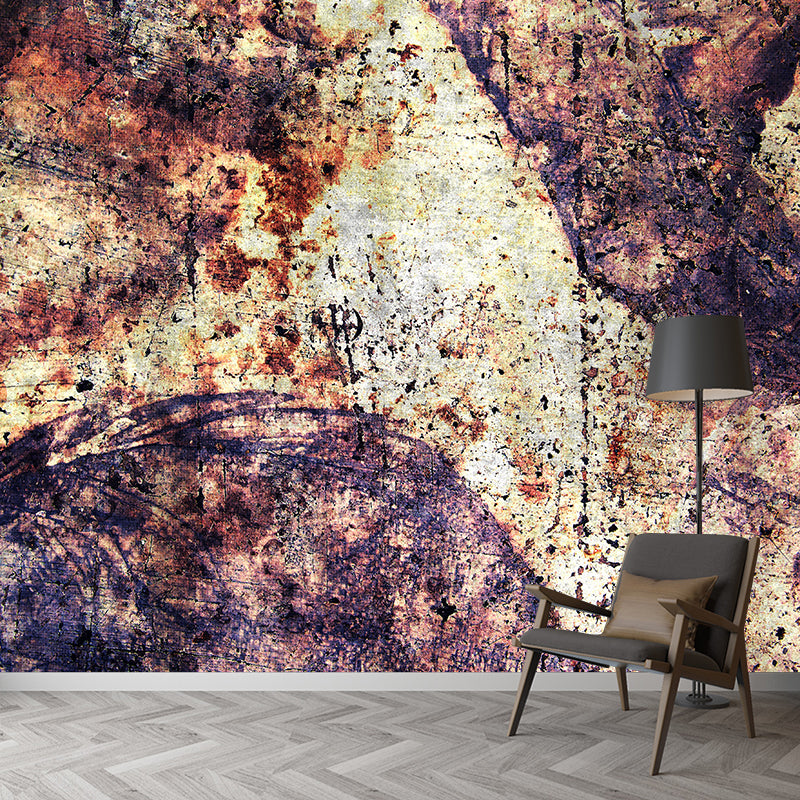 Industrial Style Metal Wall Mural Stain Resistant Wall Art for Living Room