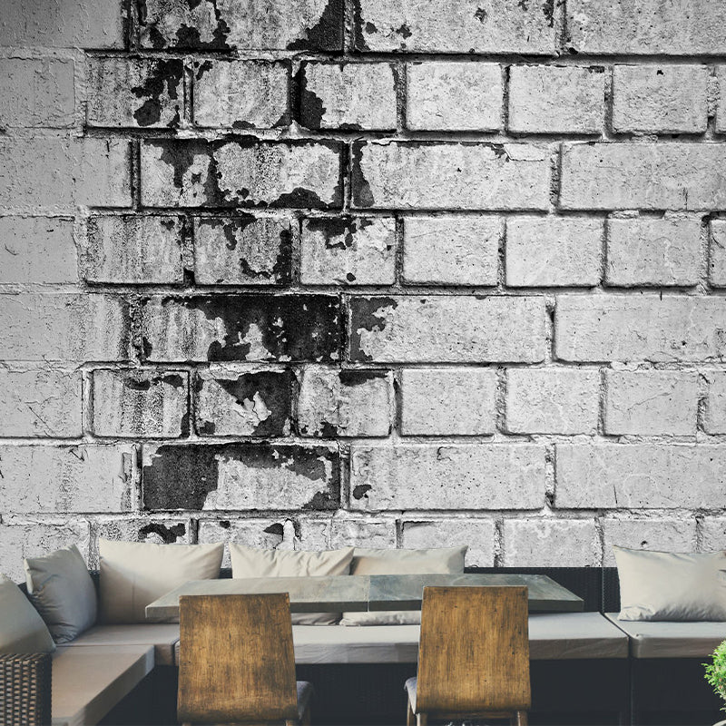 Industry Style Brick Wall Decor Dining Room Mural Wallpaper, Personalized Size