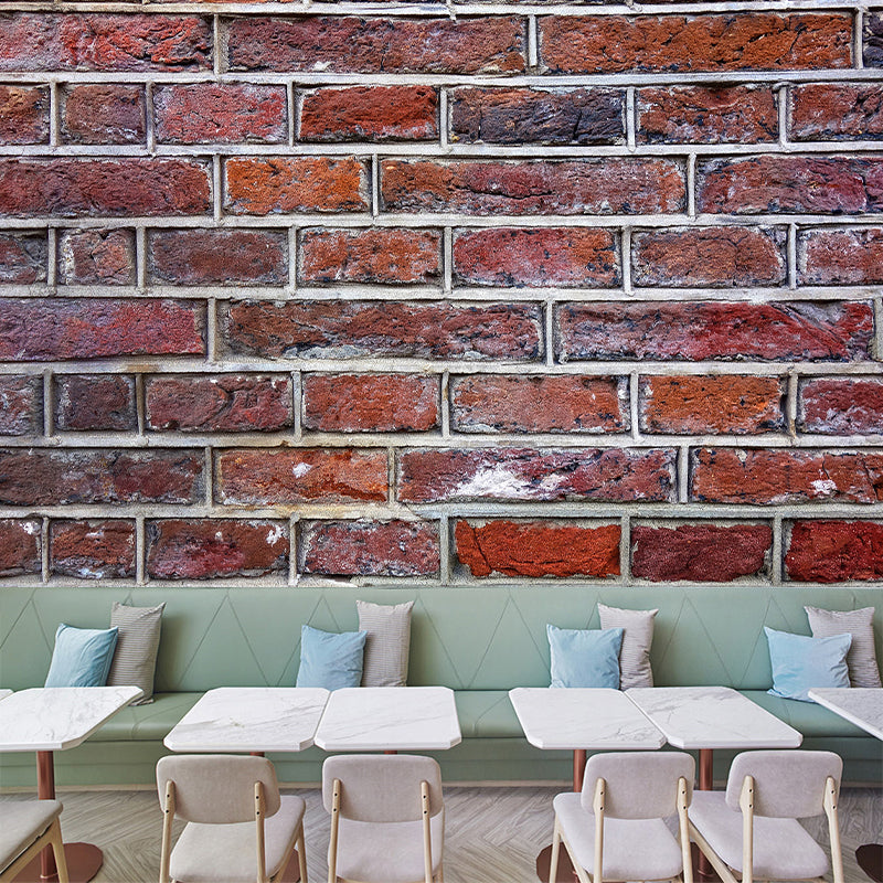 Industry Style Brick Wall Decor Dining Room Mural Wallpaper, Personalized Size