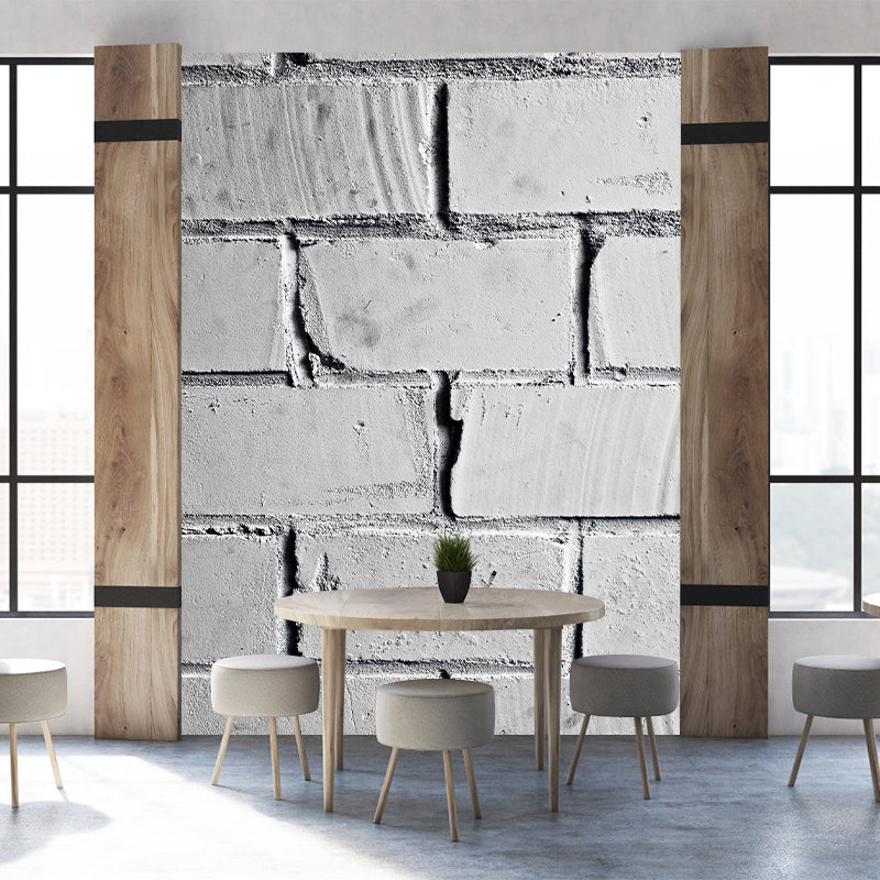 Industry Style Brick Wall Decor Dining Room Mural Wallpaper, Personalized Size