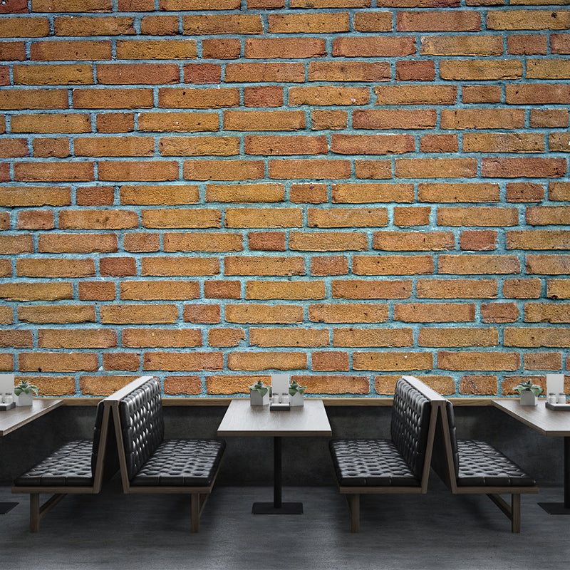 Industry Style Brick Wall Decor Dining Room Mural Wallpaper, Personalized Size