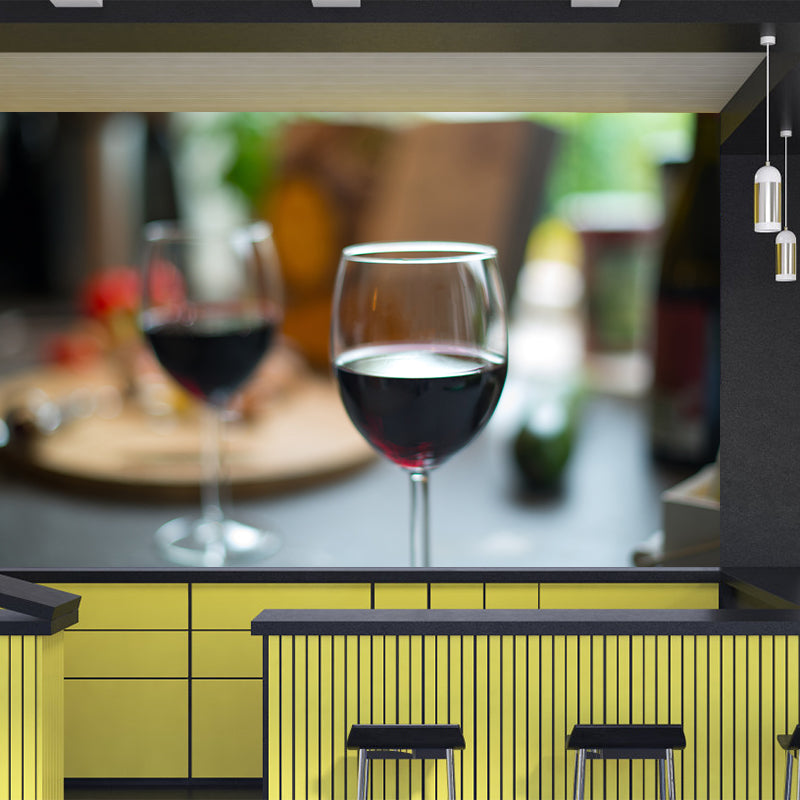 Commercial Bar Wall Covering Mural Moisture Resistant, Personalized Size