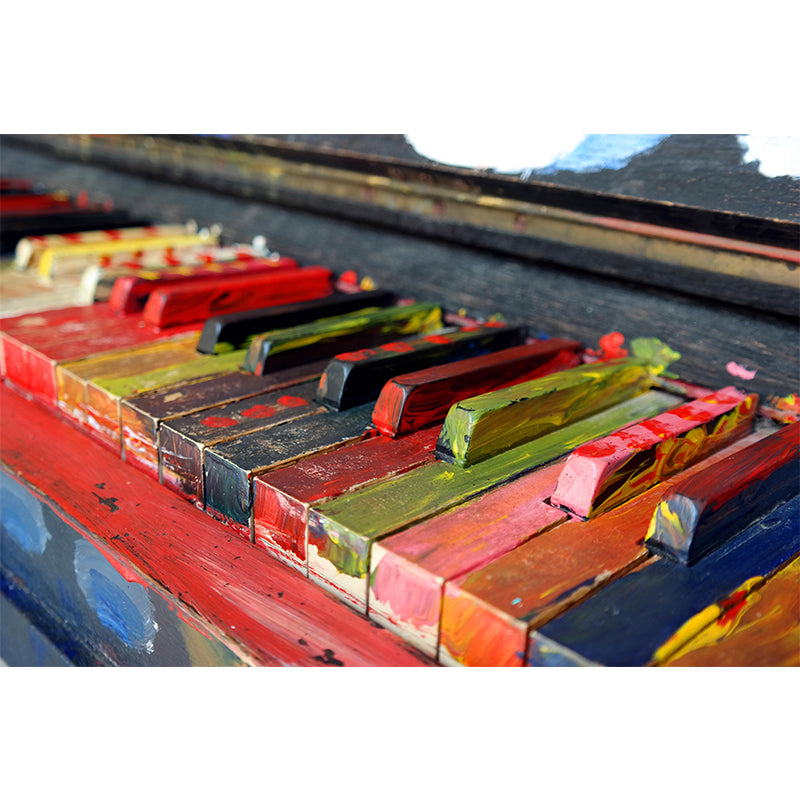 Contemporary Hobby Piano Mural Wallpaper Water Resistant Environment Friendly