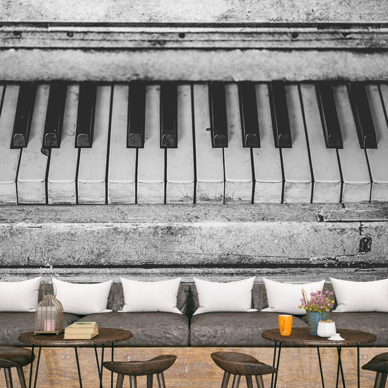 Contemporary Hobby Piano Mural Wallpaper Water Resistant Environment Friendly