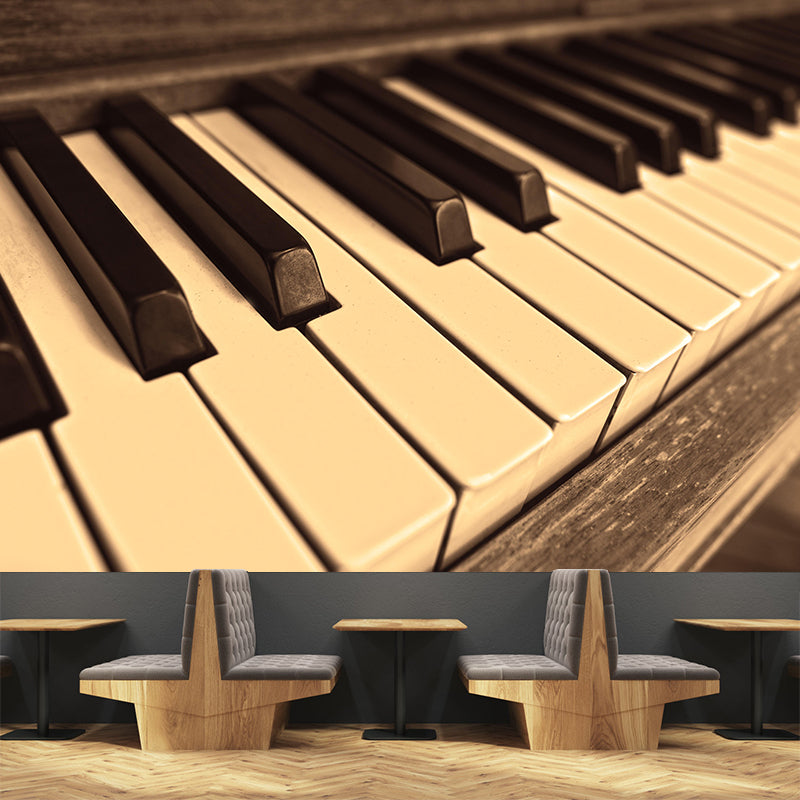 Contemporary Hobby Piano Mural Wallpaper Water Resistant Environment Friendly
