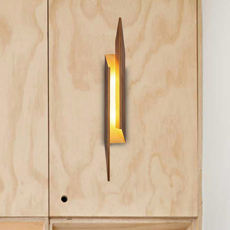 1 Kopf Wohnzimmer Leuchter modernistischer brauner LED -Wandmontagelicht mit geometrischer Metallschatten