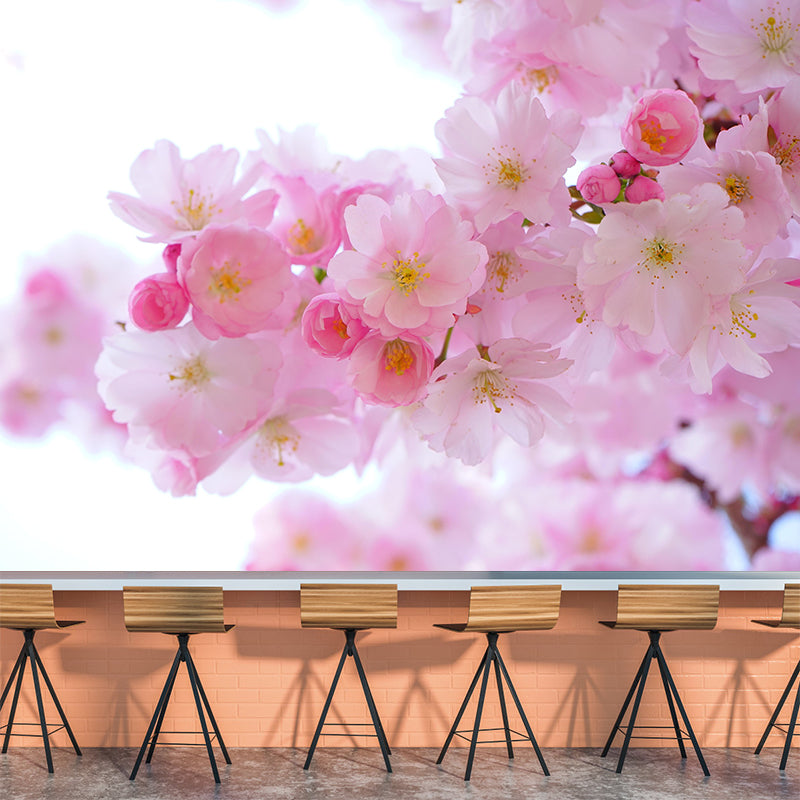 Beautiful Flowers Murals Wallpaper Modern Stain Resistant Wall Decor in Multi-Clor