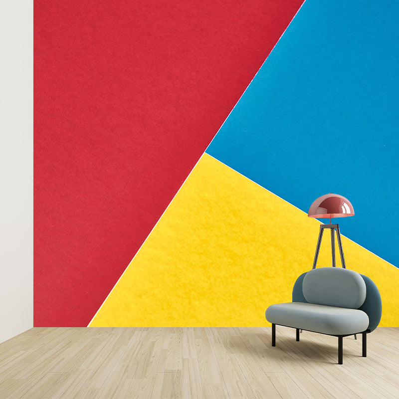 Lichte kleur geometrie muurschildering behang hedendaagse wandbekleding voor woondecoratie