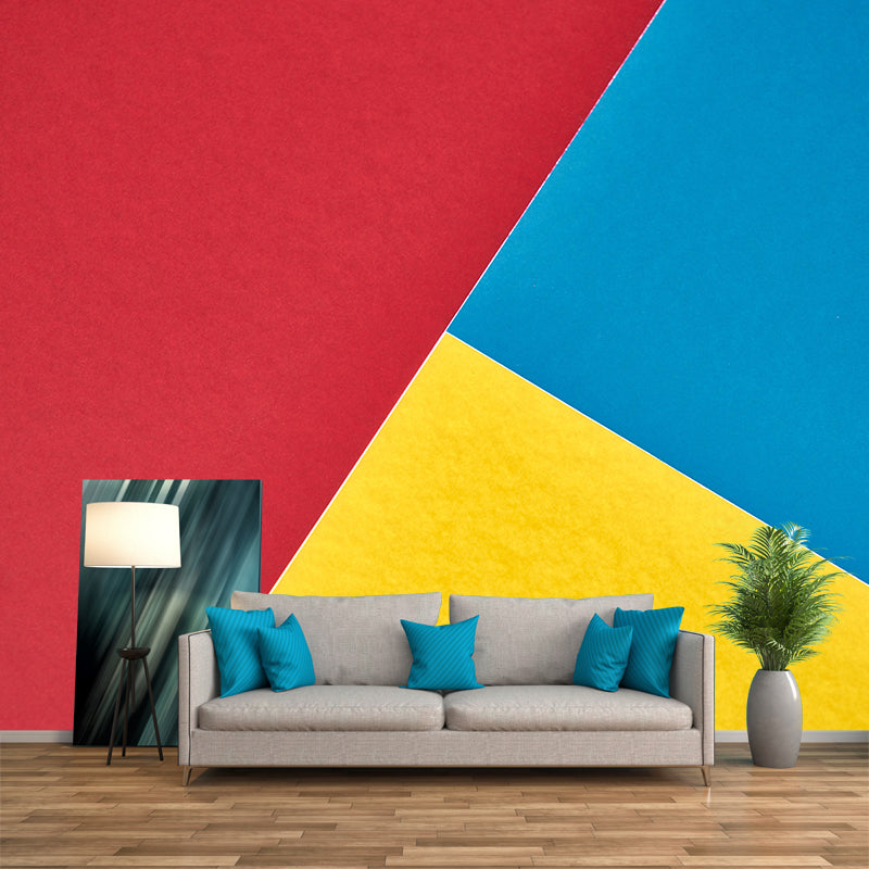 Lichte kleur geometrie muurschildering behang hedendaagse wandbekleding voor woondecoratie