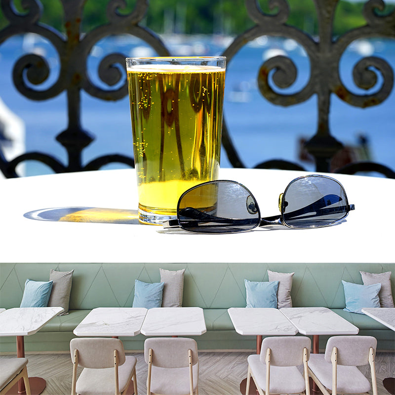 Soft Color Mural Wallpaper with Beer Print Modern Mildew Resistant Commercial Use Wall Covering