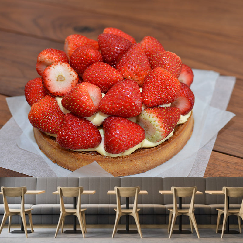 Delicious Cake Mural Commercial Use Contemporary Dessert Shop in Soft Color