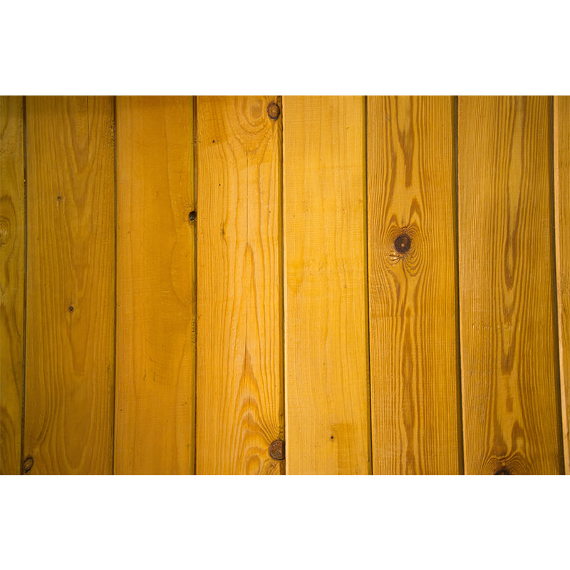 Yellow Wood Texture Mural Wallpaper Contemporary Style Bathroom Wall Decor
