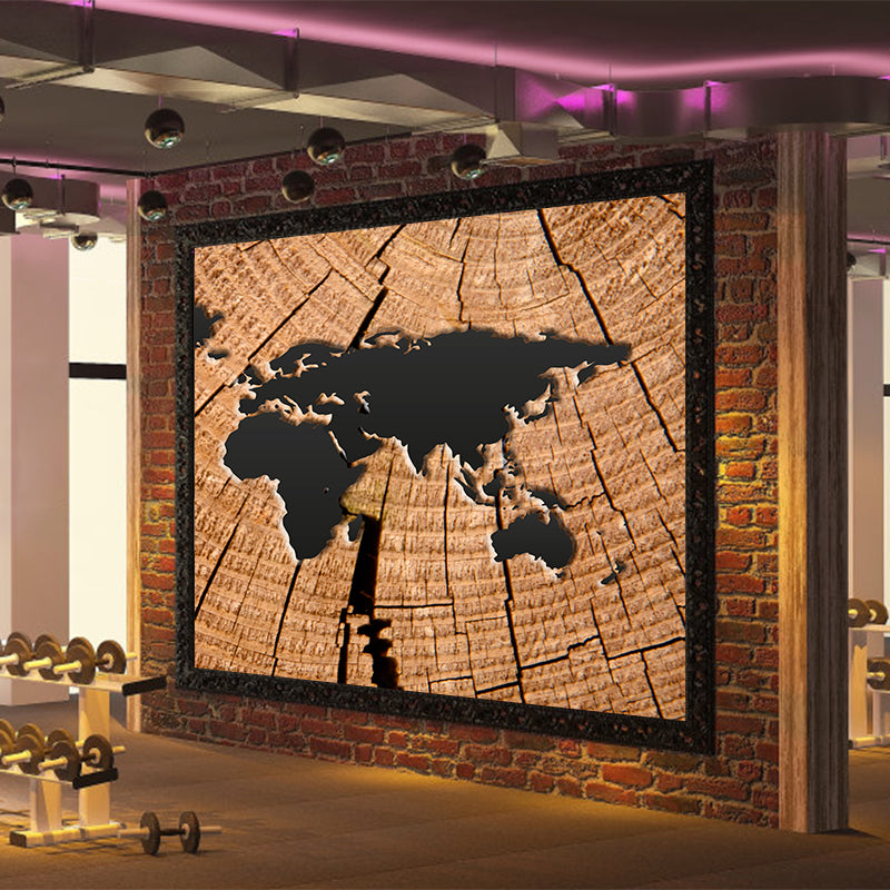 Contemporary World Map Mural Wallpaper Full Size Home Decor for Living Room