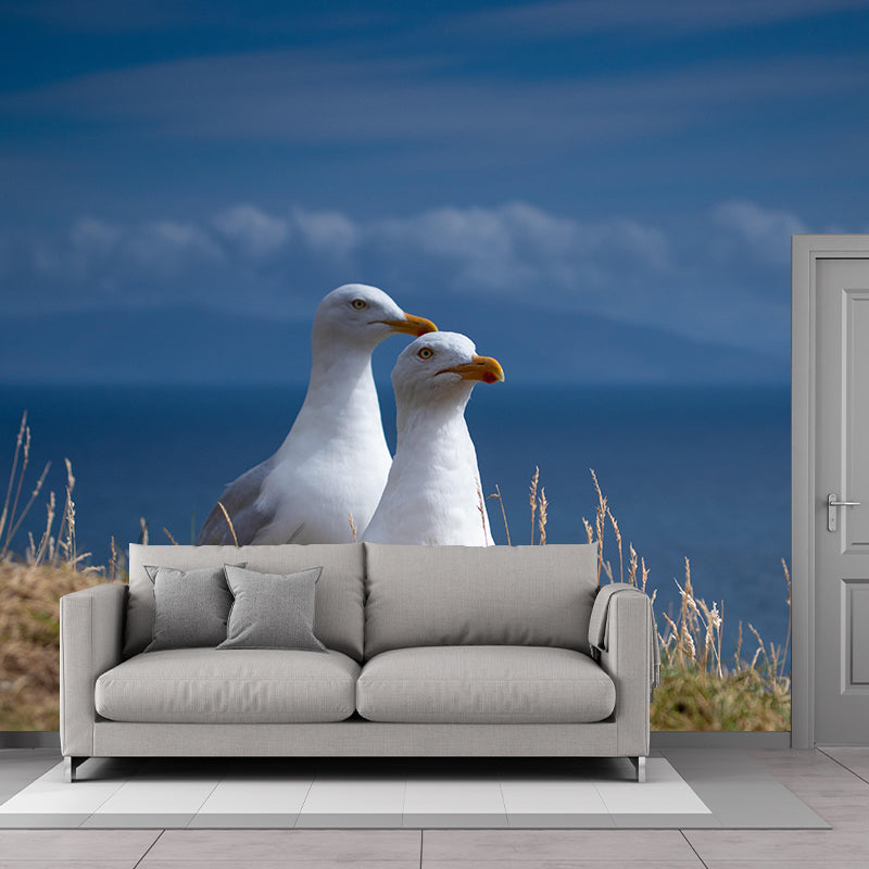 Modern Seagull Wall Mural Decal Eco-friendly Stain Resistant for Sitting Room