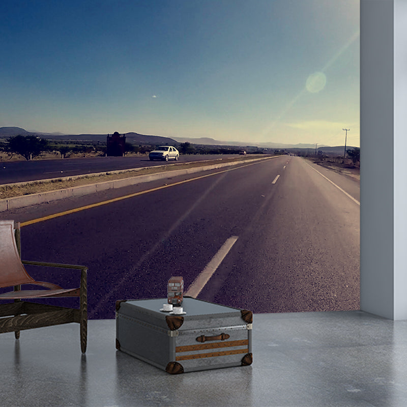 Customized Photography Industrial Mural Wallpaper with Road Pattern for Boy's Bedroom