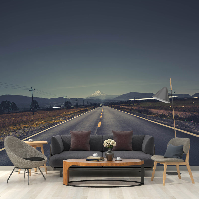 Customized Photography Industrial Mural Wallpaper with Road Pattern for Boy's Bedroom