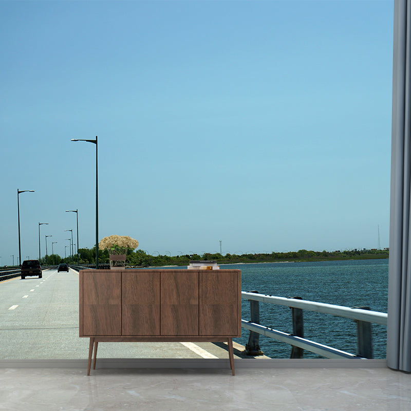 Customized Photography Industrial Mural Wallpaper with Road Pattern for Boy's Bedroom