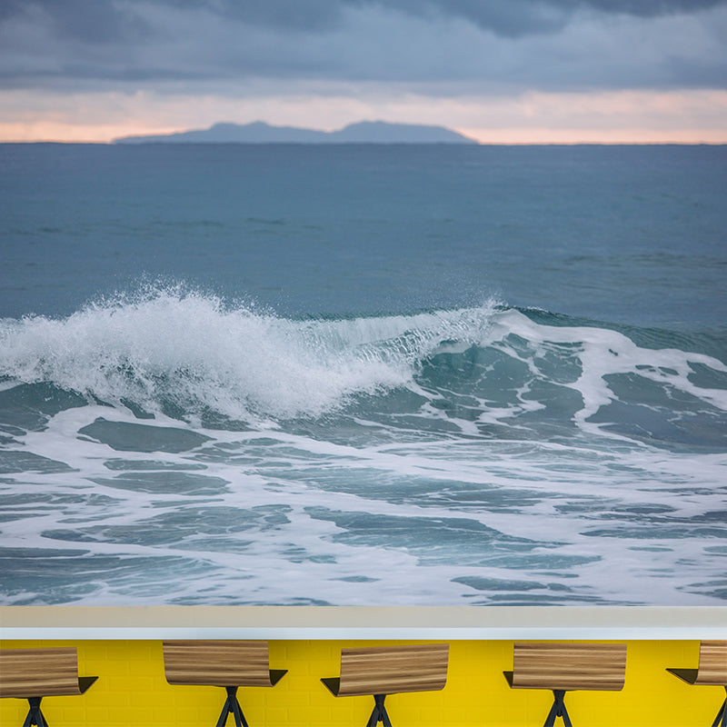 Modern Style Wave Wall Mural Decal Photography Moisture Resistant Wall Covering