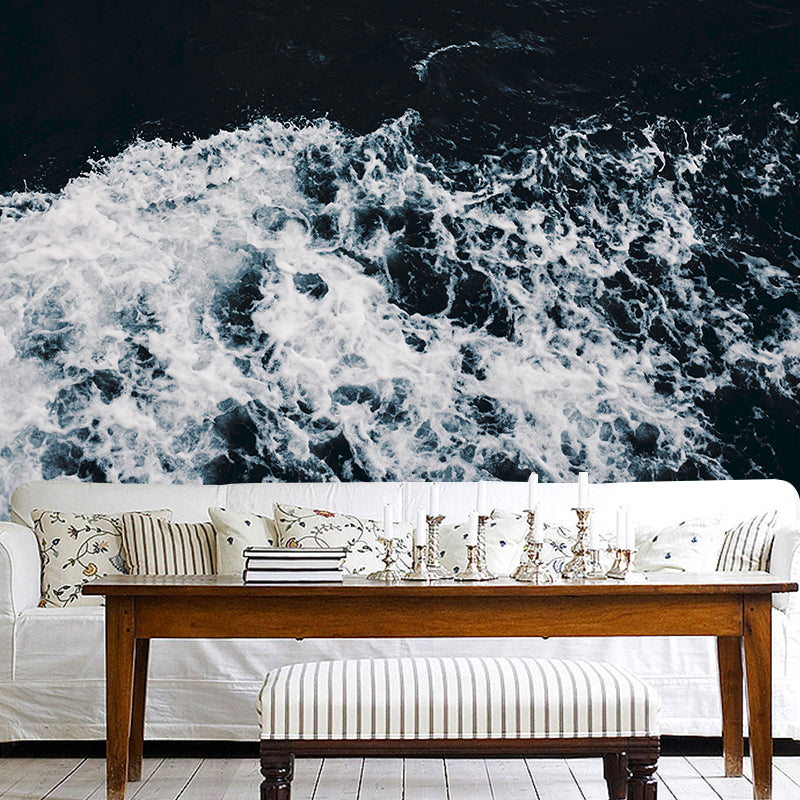 Sea Wall Mural Decal Moisture Resistant Modern Wallpaper for Sitting Room