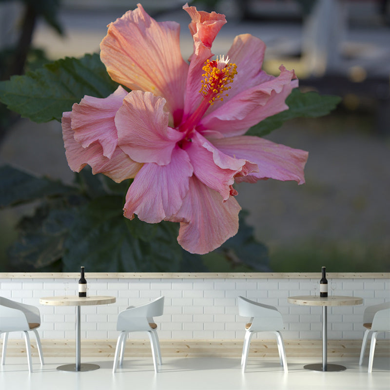 Flower Wall Mural Decal Eco-friendly Wallpaper Resistant for Sitting Room