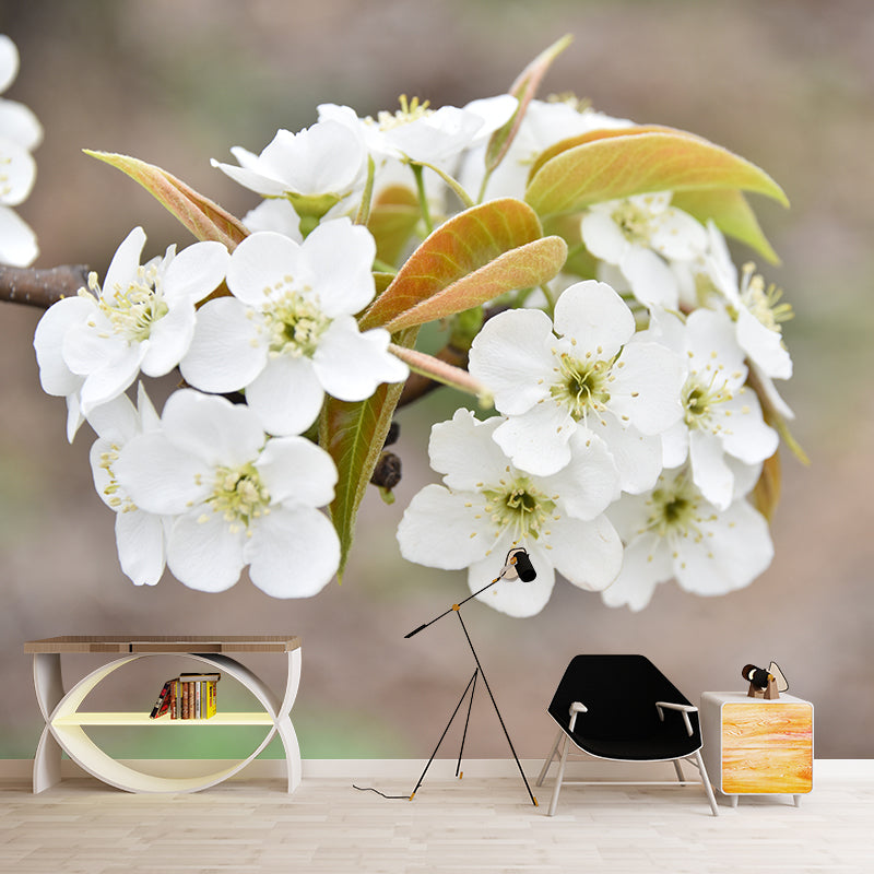 Many Flowers Wall Mural Mildew Resistant Wall Decor for Sitting Room Bedroom