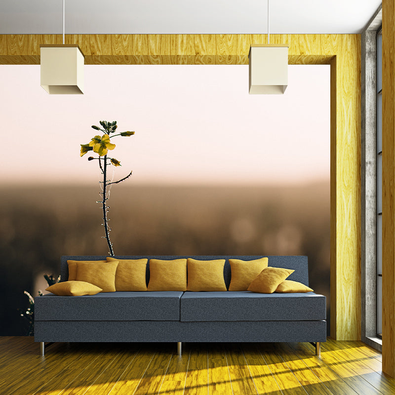 Blooming Flower Wall Mural Moisture Resistant Wall Decor for Dining Room Kitchen