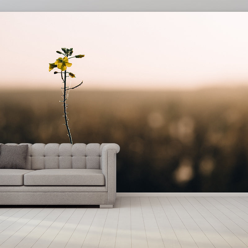 Blooming Flower Wall Mural Moisture Resistant Wall Decor for Dining Room Kitchen