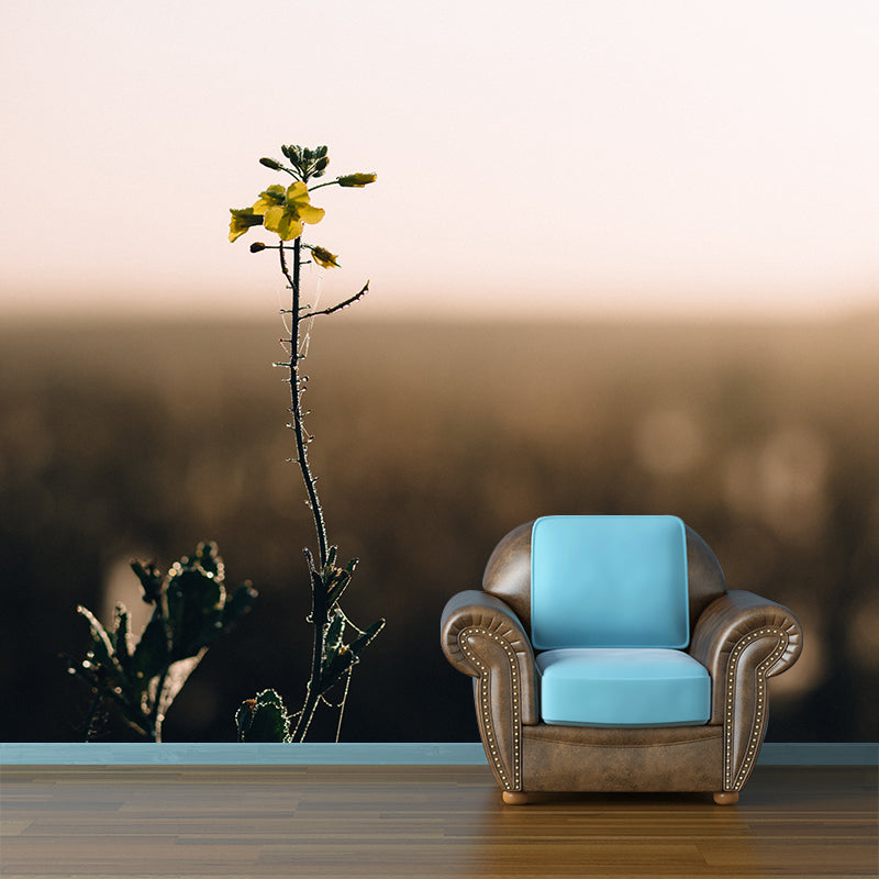 Blooming Flower Wall Mural Moisture Resistant Wall Decor for Dining Room Kitchen