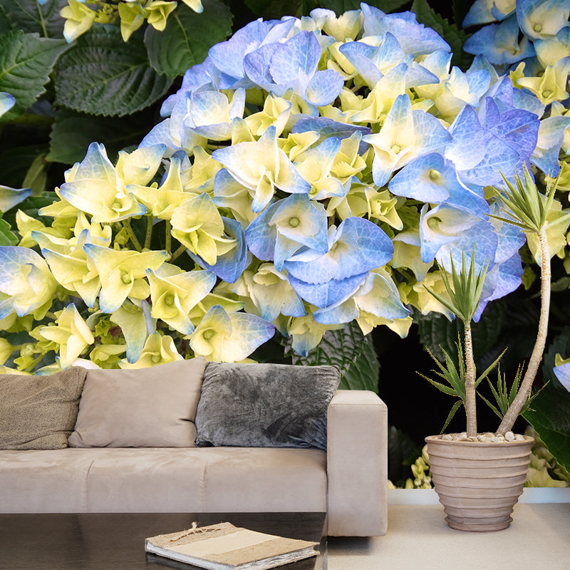 Blooming Flower Wall Mural Moisture Resistant Wall Decor for Dining Room Kitchen