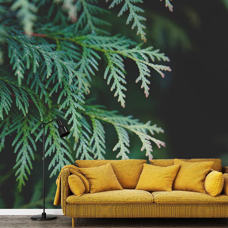 Leaves Wall Mural Decal Moisture Eco-friendly Wallpaper Resistant for Sitting Room