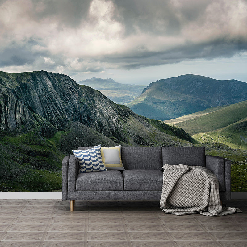 Photography Style Mountain View Mural Mildew Resistant Wallpaper for Guest Room Decor