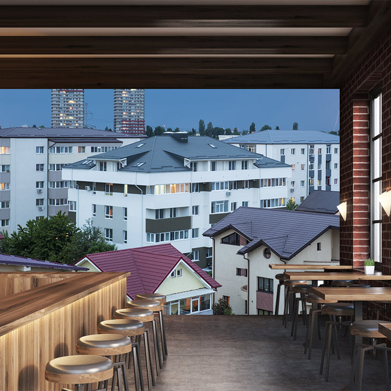 Photography Horizontal City Wall Mural Decal Moisture Resistant for Home Decor