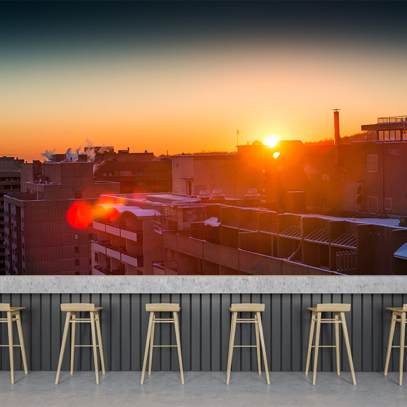 Photography Horizontal City Wall Mural Decal Moisture Resistant for Home Decor