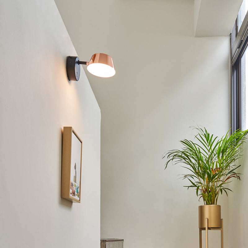 Modern Conical Metal Sconce Light LED Wall Lighting Fixture in Copper for Living Room