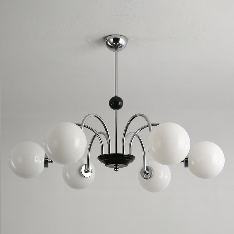 Lampada lampadina a globo Illuminazione a sospensione moderna in vetro bianco per il ristorante