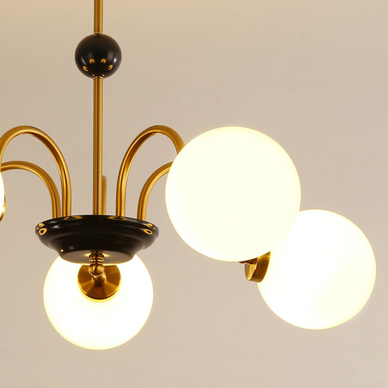 Lampada lampadina a globo Illuminazione a sospensione moderna in vetro bianco per il ristorante