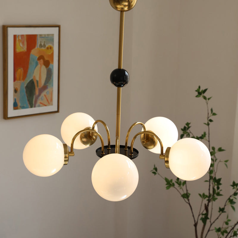 Lampada lampadina a globo Illuminazione a sospensione moderna in vetro bianco per il ristorante