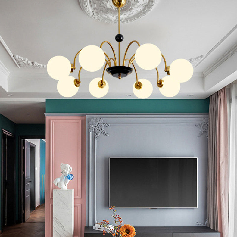 Lampada lampadina a globo Illuminazione a sospensione moderna in vetro bianco per il ristorante