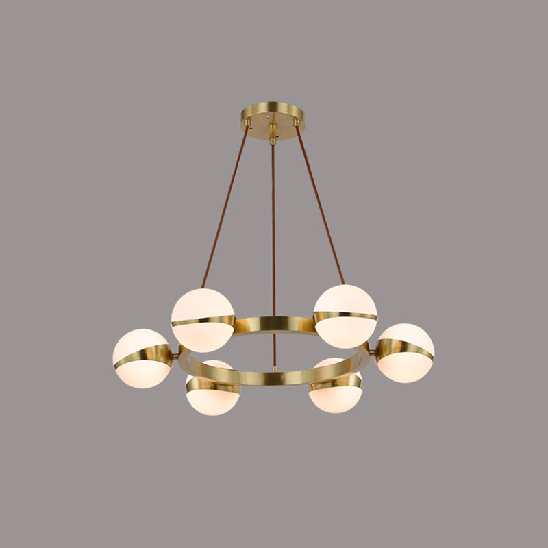 Lampada lampadina a globo Illuminazione a sospensione moderna in vetro bianco per il ristorante