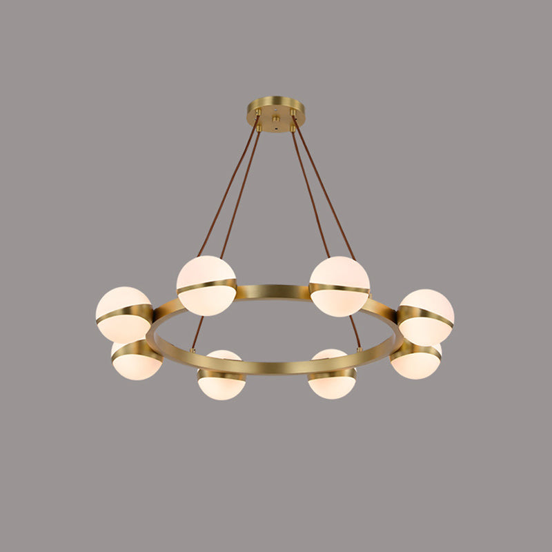 Lampada lampadina a globo Illuminazione a sospensione moderna in vetro bianco per il ristorante