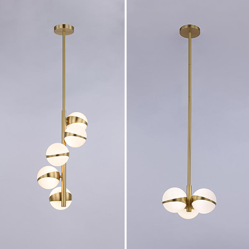 Lampada lampadina a globo Illuminazione a sospensione moderna in vetro bianco per il ristorante