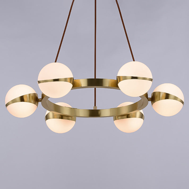 Lampada lampadina a globo Illuminazione a sospensione moderna in vetro bianco per il ristorante