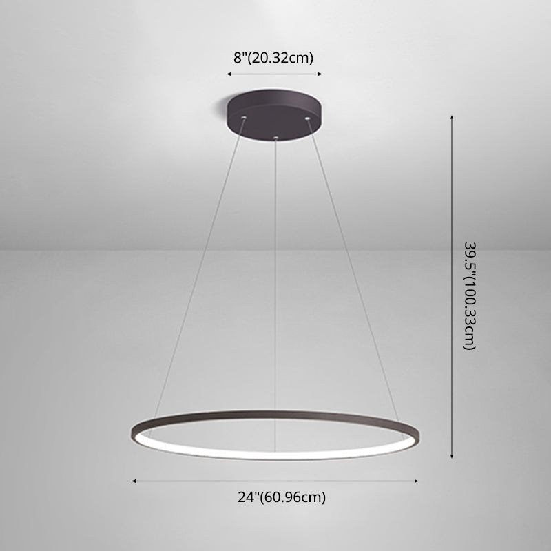 Ring Shape Pendant Light Fixture LED Suspension Lighting Fixture for Dinning Room