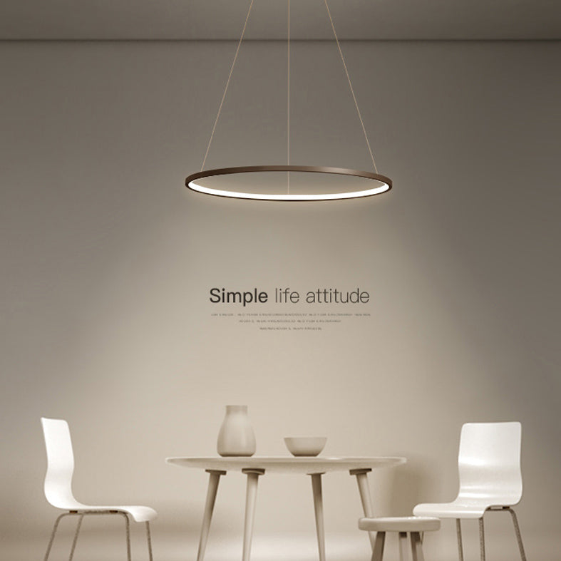 Ring Shape Pendant Light Fixture LED Suspension Lighting Fixture for Dinning Room
