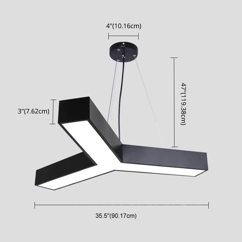 Modern Style LED Pendant Light Simplicity Lighting Fixture for Office Meeting Room