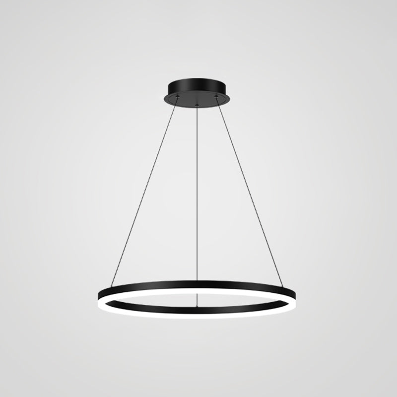 Dining Room One Head Pendant Light Black Metal LED Simple Ceiling Pendant Lamp