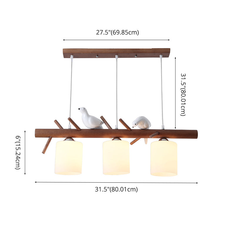 Branches en bois lampe de l'île Modern Simplicité Pendentif Lighting for Restaurant
