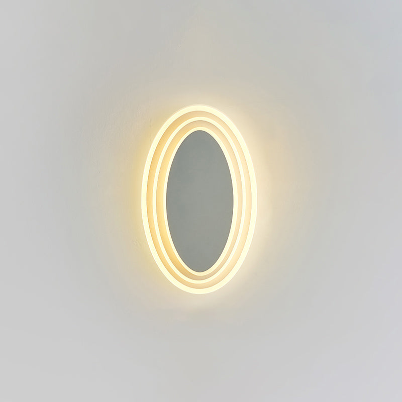 Luz de pared de metal en capas aplanadoras de estilo LED de estilo nórdico para sala de estar para sala de estar